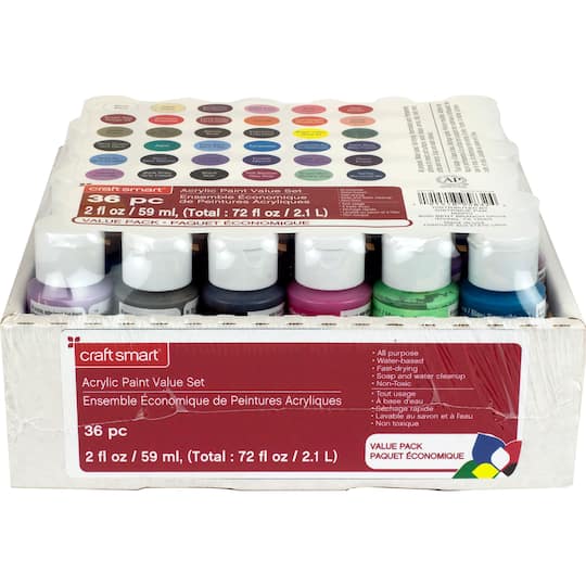 36 Color Acrylic Paint Value Set By Craft Smart Michaels
